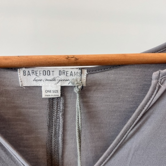 Barefoot Dreams OS Luxe Milk Jersey Stretch Oversize Loungewear Short Caftan - Picture 4 of 6